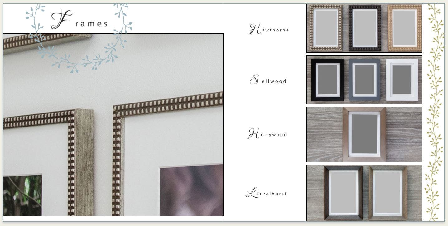 Frame Shop Sales Catalog & Lookbook for Photographers Design Aglow